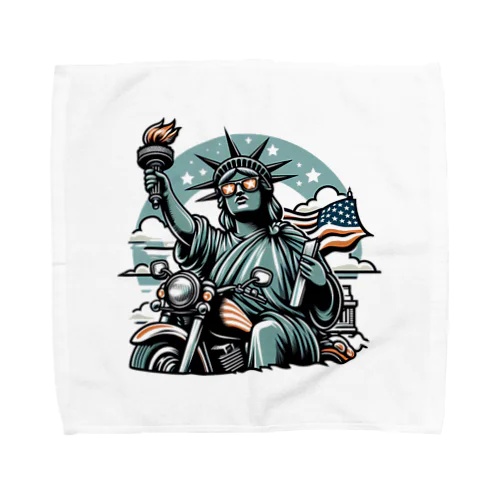 トーチを持ったおばちゃんライダー Towel Handkerchief