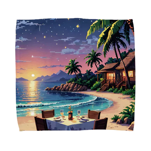 Moonlit Palm Haven Towel Handkerchief