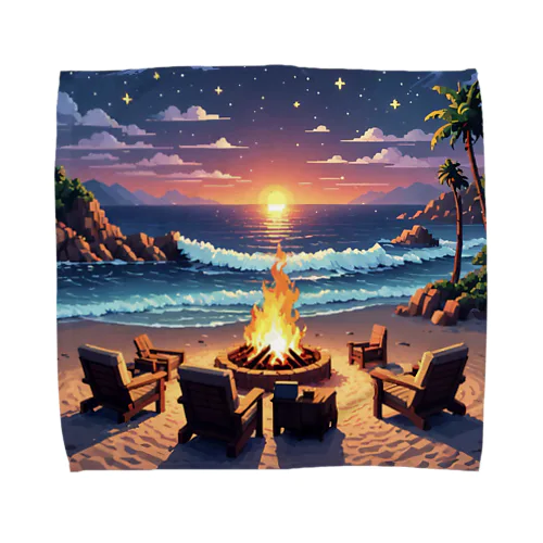 Shoreline Fire Relaxation Towel Handkerchief