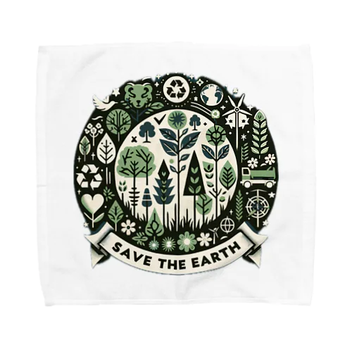 SAVE THE EARTH タオルハンカチ