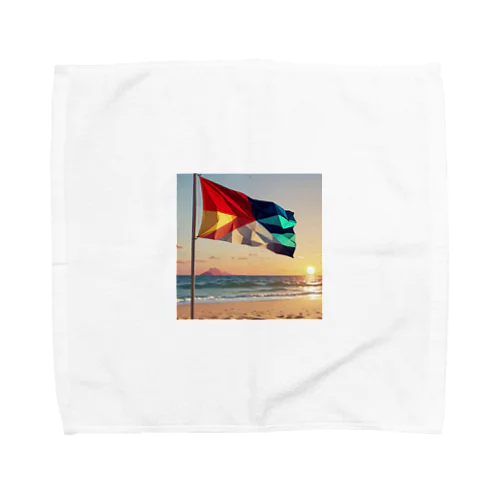 風になびくビーチフラッグ Towel Handkerchief