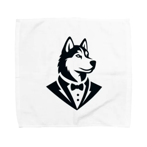 タキシードハスキー Towel Handkerchief