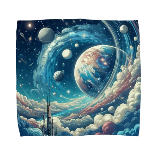 壮大な宇宙空間 Towel Handkerchief