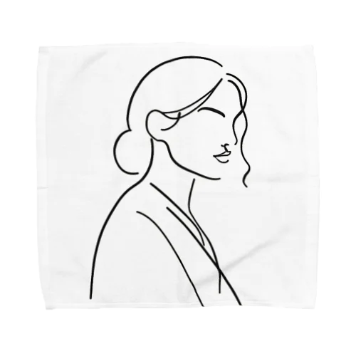 一筆書き風アート3 Towel Handkerchief