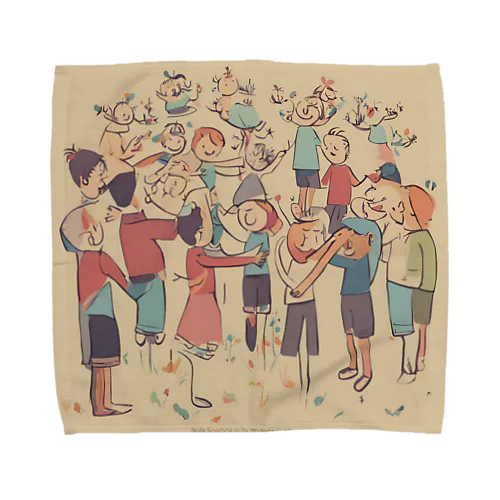 人と分かち合う喜びが人生を豊かにする Towel Handkerchief