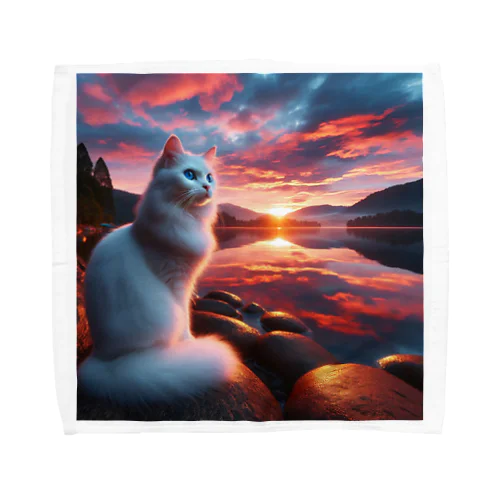 ねこニコばん Towel Handkerchief