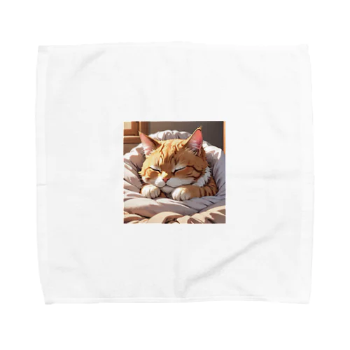 ほっこり可愛い✨布団で寝る猫🐱💤 Towel Handkerchief