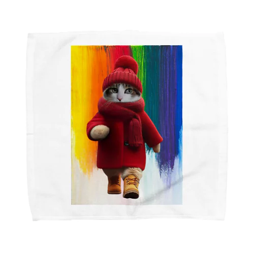 猫のゆずと７COLORS Towel Handkerchief