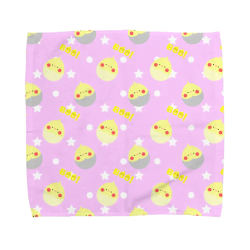 まんまるいんこ　(オカメ　ルチノー×ノーマル)　パープル Towel Handkerchief