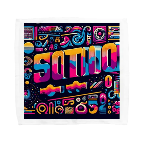 1980年代のレトロフォント Towel Handkerchief