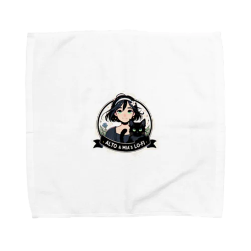 時空の旅猫アルトとミアのロゴマークグッズ Towel Handkerchief