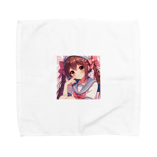 ツインテール　おさげ　セーラー服　おんなのこ Towel Handkerchief