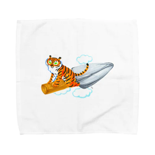 スコップ（移植ゴテ）とトラちゃん Towel Handkerchief