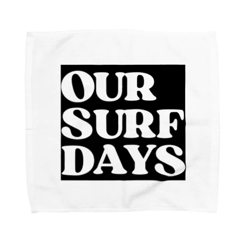 OUR SURF DAYS 黒 タオルハンカチ