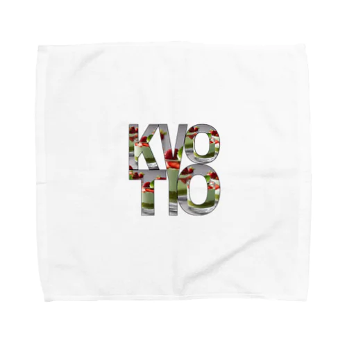 KYOTO ロゴ 抹茶スイーツ柄切り抜き Towel Handkerchief