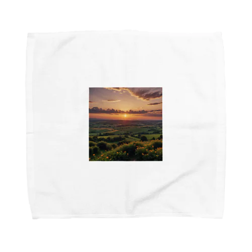 日没の風景 Towel Handkerchief