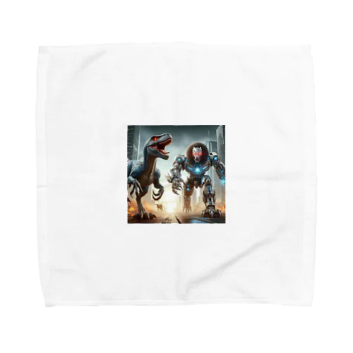 ラプトルvsロボットライオン Towel Handkerchief