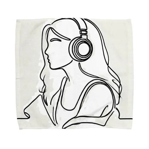 一筆書き風アート12 Towel Handkerchief