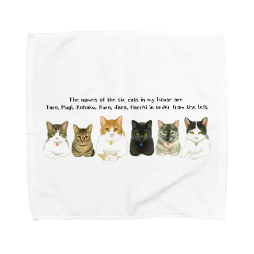 kopaさん家の6匹のにゃんこ🐾 Towel Handkerchief