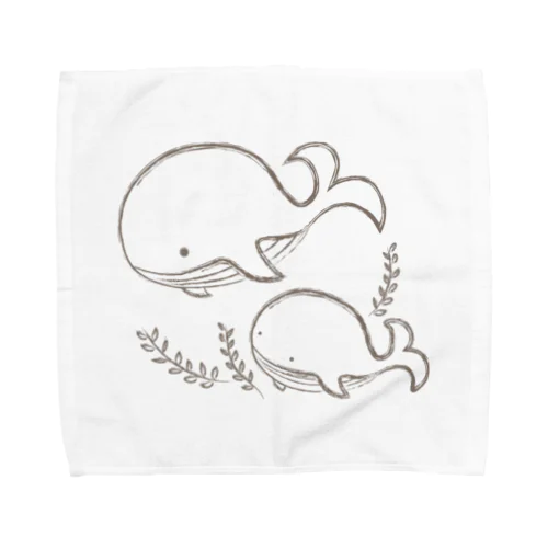クジラの親子 Towel Handkerchief