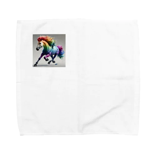 レインボーアニマル馬 Towel Handkerchief