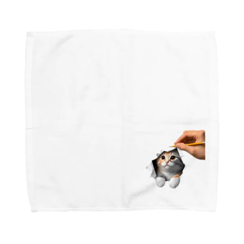 猫が出てくる Towel Handkerchief