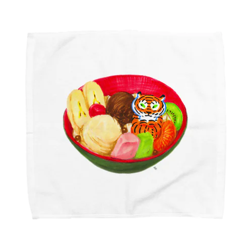 クリームあんみつとトラちゃん Towel Handkerchief