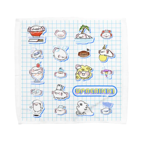 うぱえにっき「毎日」しろver. Towel Handkerchief