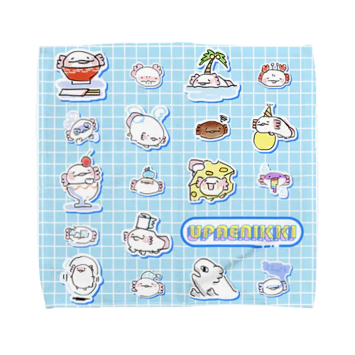 うぱえにっき「毎日」あおver. Towel Handkerchief