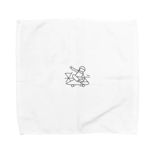 ラインアート　スケボー Towel Handkerchief