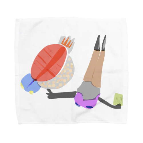 swimming shrimp and pencil Towel Handkerchief