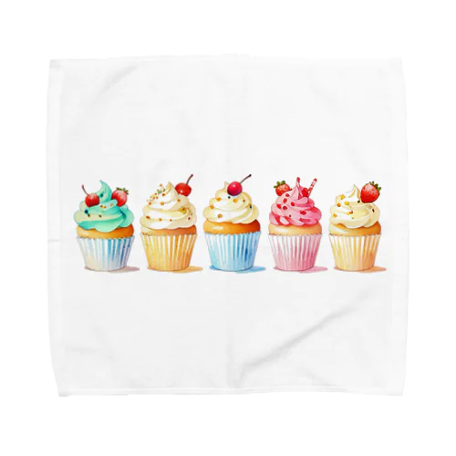 カラフルなカップケーキ🧁 Towel Handkerchief