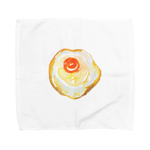 目玉焼き　水彩 Towel Handkerchief