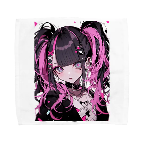 ピンク髪女の子 Towel Handkerchief