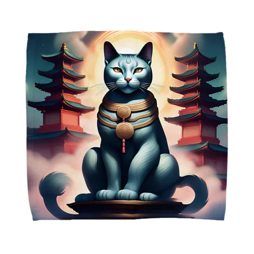 大仏風猫 Towel Handkerchief