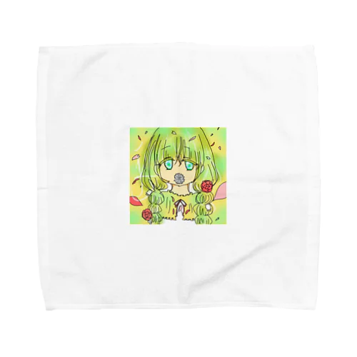 花と女の子 Towel Handkerchief