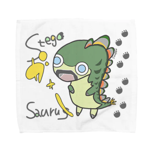 ちびっこゆる恐竜ステゴザウルス Towel Handkerchief