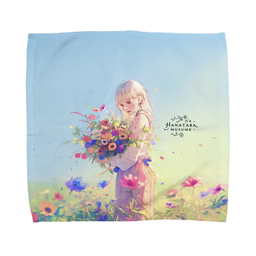 Melody of Bouquets and Blue Sky Towel Handkerchief