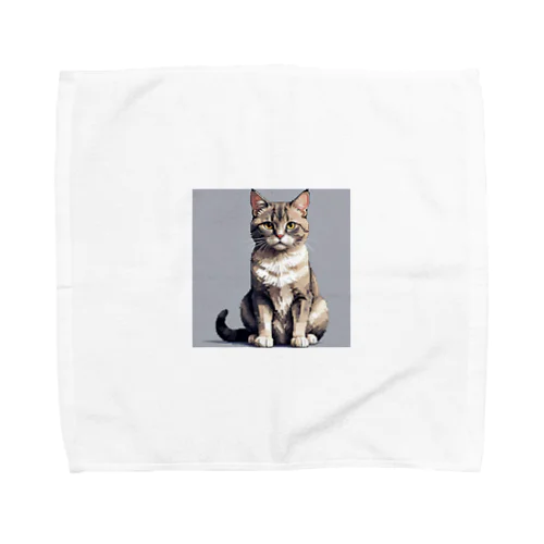 座っている猫 Towel Handkerchief