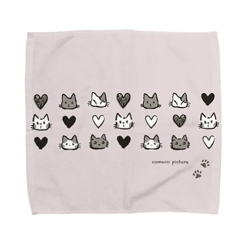 ねこつながり Towel Handkerchief