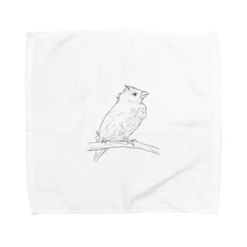 水浴び文鳥 Towel Handkerchief