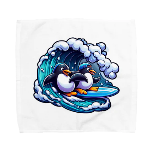 波のりペンギン Towel Handkerchief