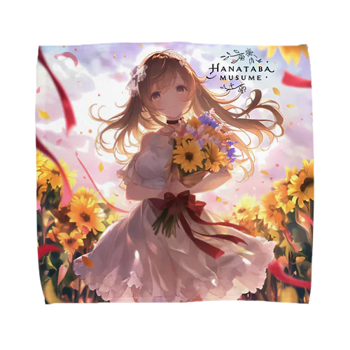 Dreaming in a Field of Sunflowers タオルハンカチ