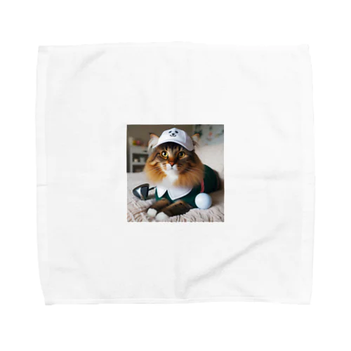 猫ゴルファー Towel Handkerchief