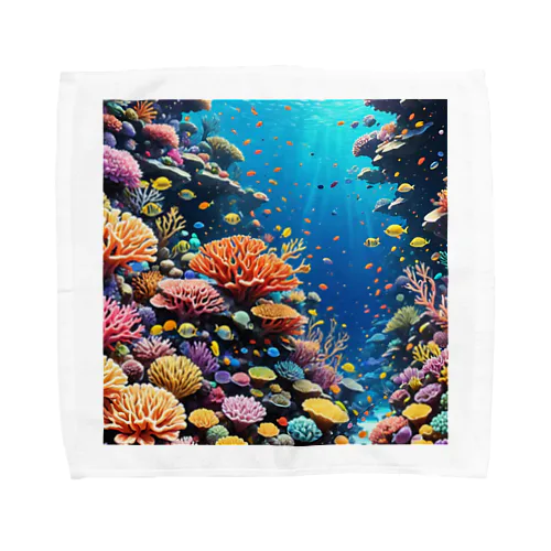 蒼いサンゴ礁 Towel Handkerchief