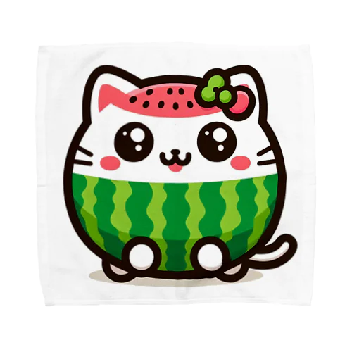 スイカにゃんこ Towel Handkerchief