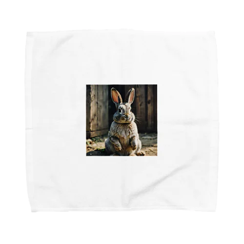 瞑想しているウサギ Towel Handkerchief