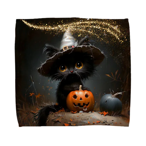 黒猫ちゃんのハロウィン Towel Handkerchief