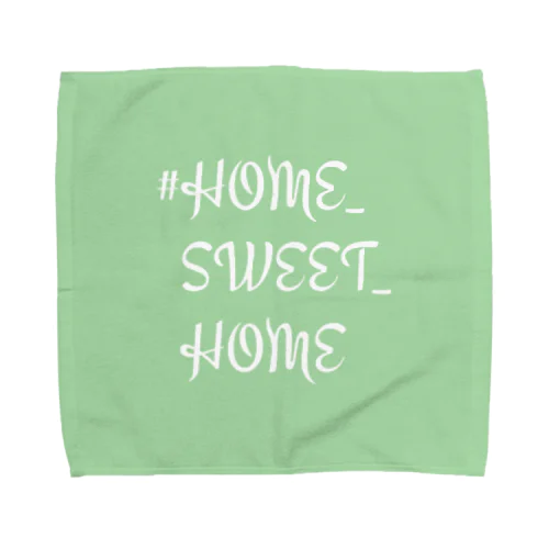 #HOME_SWEET_HOME (淡い緑色) Towel Handkerchief