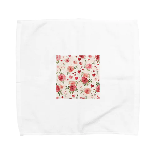 ハート　赤　ピンク　薔薇　可愛い Towel Handkerchief